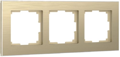 Рамка универсальная Werkel Aluminium 3-м. металл шампань алюминий картинка